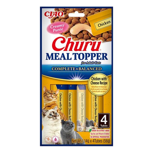 Przysmak dla kota INABA Churu Meal Topper Kurczak z serem (4 x 14 g)