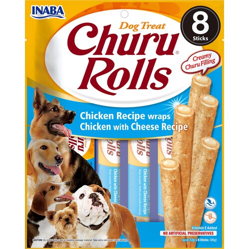 Przysmak dla psa INABA Churu Rolls Kurczak z serem (8 x 12 g)