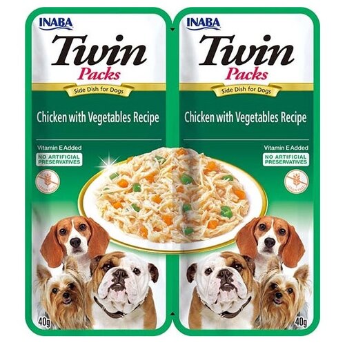 Karma dla psa INABA Twin Chicken Vegetables 2 x 40 g