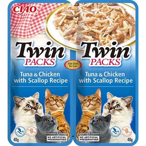 Karma dla kota INABA Tuna & Chicken Scallop (2 x 40 g)