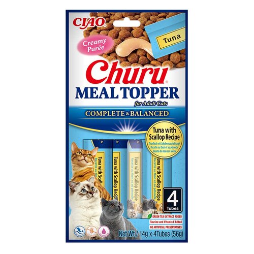 Przysmak dla kota INABA Churu Meal Topper Tuńczyk z przegrzebkami (4 x 14 g)