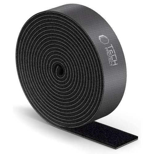 Rzepowy organizer do przewodów TECH-PROTECT Velcro 3m Czarny