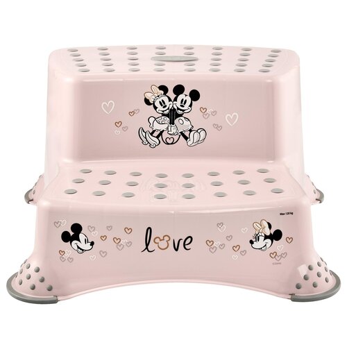 Podest dwustopniowy KEEEPER Igor z funkcją antypoślizgową Minnie Różowy