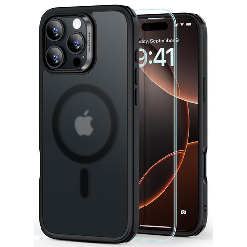 Etui ESR Classic Hybrid HaloLock MagSafe + Tempered Glass do Apple iPhone 16 Pro Czarny