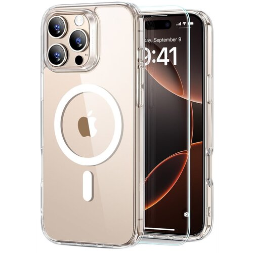 Etui ESR Classic Hybrid HaloLock MagSafe + Tempered Glass do Apple iPhone 16 Pro Przezroczysty