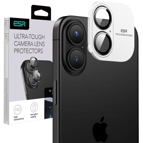 Szkło hartowane na obiektyw ESR Armorite Camera Protector do Apple iPhone 16/16 Plus Czarny