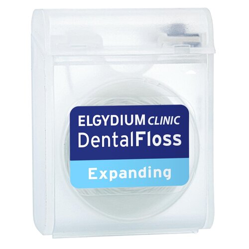 Nić dentystyczna Clinic ELGYDIUM Pęczniejąca Biała 25 m