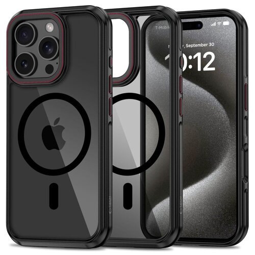 Etui TECH-PROTECT MagHybrid MagSafe do Apple iPhone 16 Pro Max Czarno-czerwony