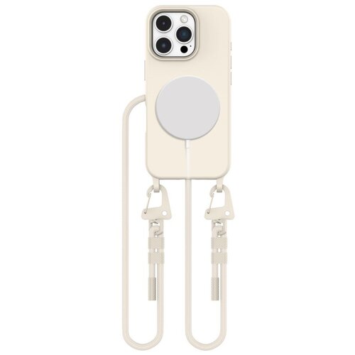 Etui TECH-PROTECT MagNecklace MagSafe do Apple iPhone 16 Pro Kremowy