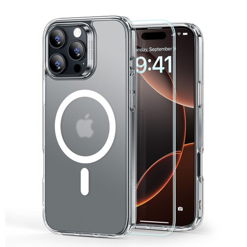 Etui ESR Classic Hybrid HaloLock MagSafe + Tempered Glass do Apple iPhone 16 Pro Max Przezroczysto-matowy