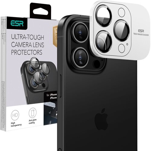 Szkło hartowane na obiektyw ESR Armorite Camera Protector do Apple iPhone 16 Pro/16 Pro Max Czarny