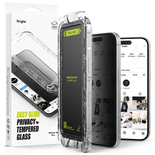 Szkło prywatyzujące RINGKE Easy Slide do Apple iPhone 16 Pro (2 szt.)