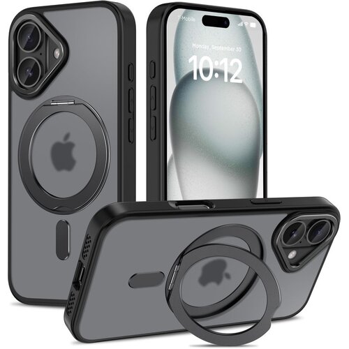 Etui TECH-PROTECT MagRing MagSafe do Apple iPhone 16 Czarny Mat