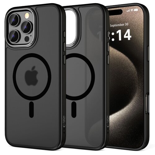 Etui TECH-PROTECT MagEdge MagSafe do Apple iPhone 16 Pro Czarny Mat