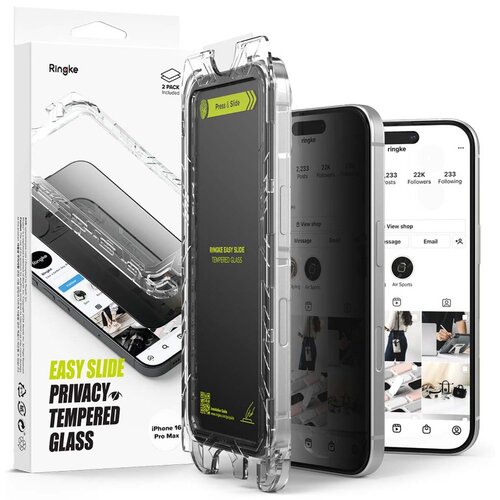 Szkło prywatyzujące RINGKE Easy Slide do Apple iPhone 16 Pro Max (2 szt.)