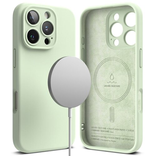 Etui RINGKE Silicone Magnetic Magsafe do Apple iPhone 16 Pro Max Miętowy