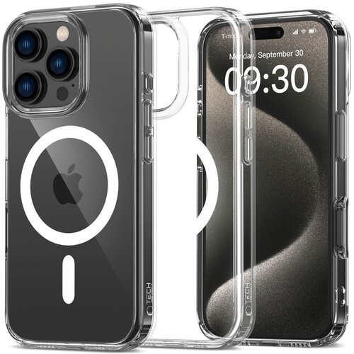 Etui TECH-PROTECT Flexair Hybrid MagSafe do Apple iPhone 16 Pro Przezroczysty