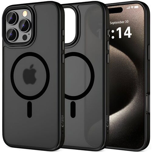 Etui TECH-PROTECT MagMat MagSafe do Apple iPhone 16 Pro Czarny Mat