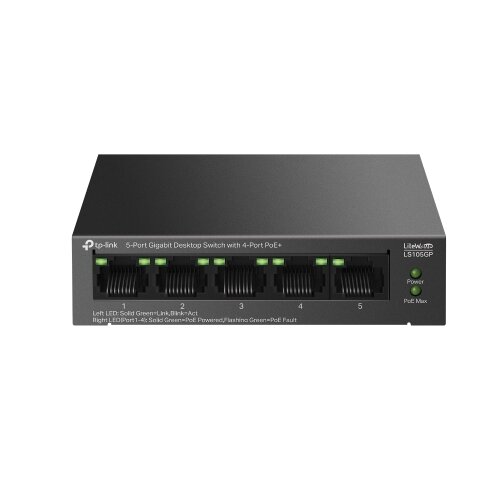 Switch TP-LINK LS105GP Gigabit Ethernet, 5 portów, Funkcja PoE