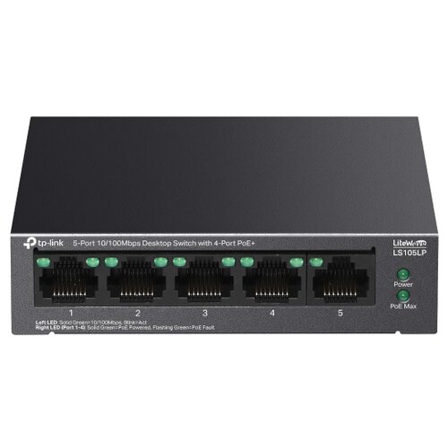 Switch TP-LINK LS105LP Fast Ethernet, 5 portów, Funkcja PoE