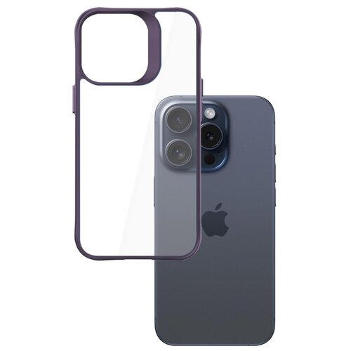 Etui 3MK Satin Armor Case+ do Apple iPhone 15 Pro Przezroczysto-fioletowy