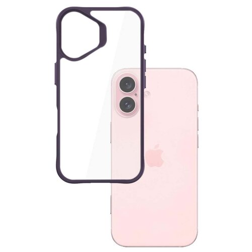 Etui 3MK Satin Armor Case+ do Apple iPhone 16 Przezroczysto-fioletowy