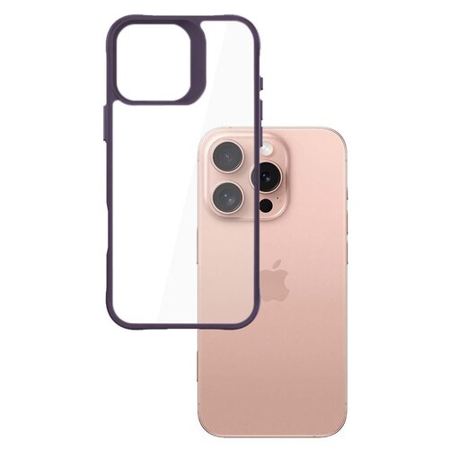 Etui 3MK Satin Armor Case+ do Apple iPhone 16 Pro Przezroczysto-fioletowy