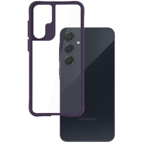 Etui 3MK Satin Armor Case+ do Samsung Galaxy A55 5G Przezroczysto-fioletowy