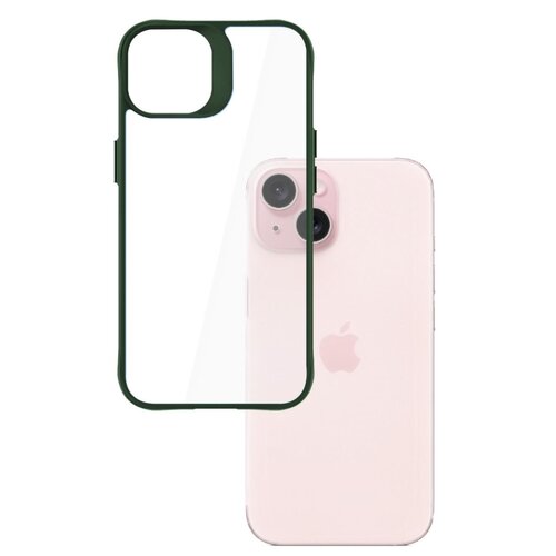 Etui 3MK Satin Armor Case+ do Apple iPhone 15 Przezroczysto-zielony
