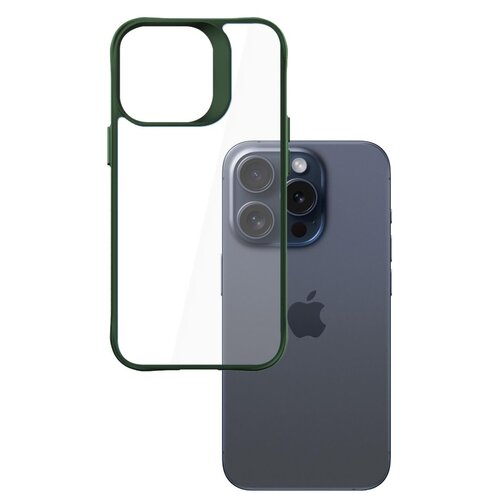 Etui 3MK Satin Armor Case+ do Apple iPhone 15 Pro Max Przezroczysto-zielony