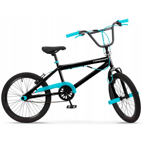 Rower dziecięcy TOIMSA BMX 20 cali dla chłopca Czarno-niebieski