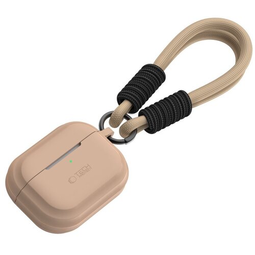 Etui na słuchawki TECH-PROTECT Silicone Rope do Apple Airpods Pro 1/2 Beżowy