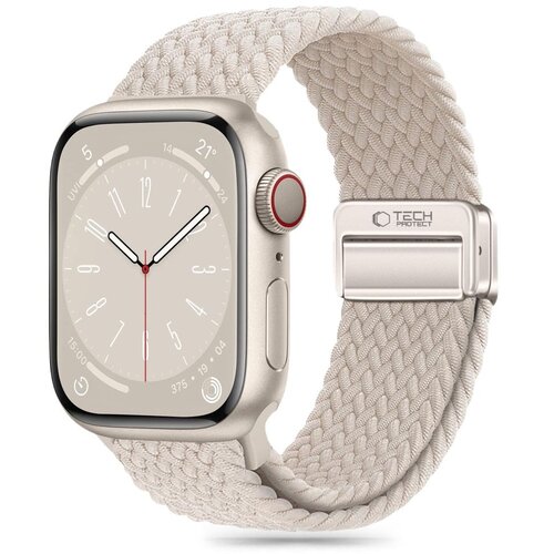 Pasek TECH-PROTECT NylonMag do Apple Watch 6/7/8/9/10/SE/Ultra 1/2 (44/45/46/49mm) Jasnobeżowy