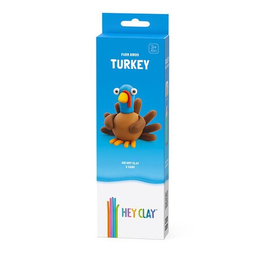 Masa plastyczna HEY CLAY Ptaki z farmy Indyk HC30097