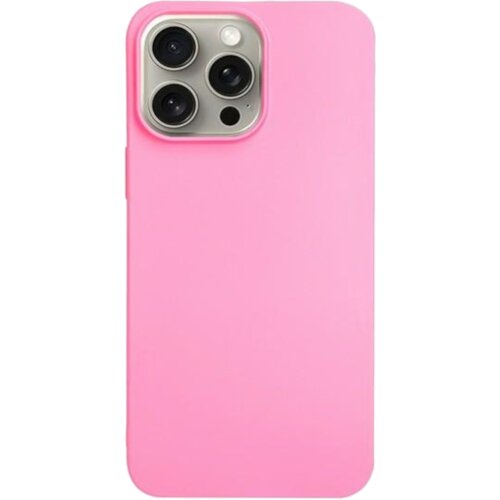Jasnoróżowe etui na telefon z trzema wycięciami na aparaty i jednym na lampę błyskową, przeznaczone dla modelu Apple iPhone 16 Pro. Produkt ma gładką powierzchnię i zaokrąglone krawędzie.