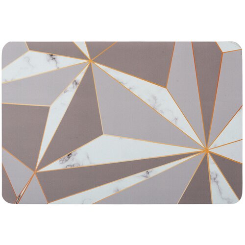 Mata łazienkowa MULTIDECOR Geometria 210109 Prostokątny Szary