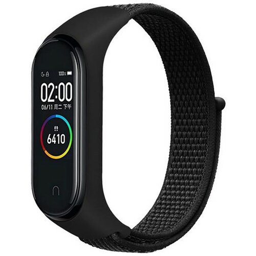 Pasek BELINE NylonLoop do Xiaomi Mi Band 3/4/5/6/7 Czarny