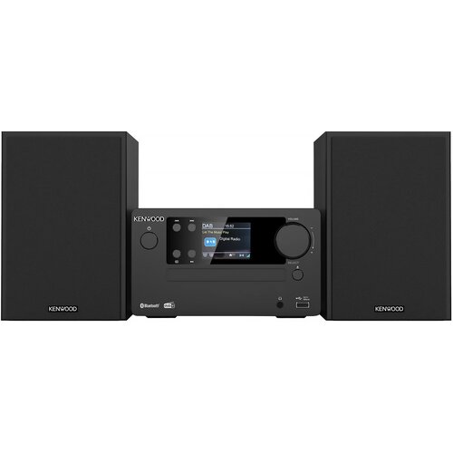 Wieża KENWOOD M-725DAB Czarna, Odtw.CD/-R/-RW, BT, Tuner FM/DAB+, Korektor dźwięku, kolorowy wyświetlacz TFT