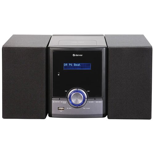 Wieża DENVER MDA-285 Czarny, Odtw.CD, Bluetooth, Tuner FM z pamięcią stacji, Budzik, Wyjście słuchawkowe