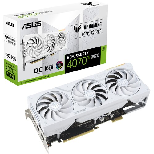 Karta graficzna ASUS GeForce RTX 4070 Ti Super TUF Gaming BTF White OC 16GB DLSS 3