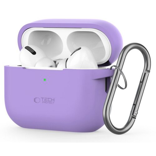 Etui na słuchawki TECH-PROTECT Silicon Hook do Apple Airpods Pro 1/2 Fioletowy