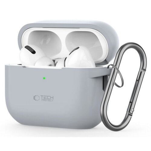 Etui na słuchawki TECH-PROTECT Silicon Hook do Apple Airpods Pro 1/2 Szary