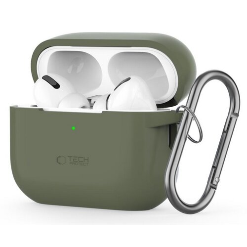 Etui na słuchawki TECH-PROTECT Silicon Hook do Apple Airpods Pro 1/2 Zielony
