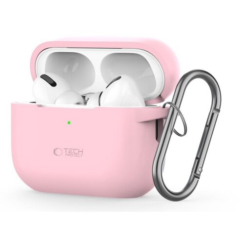 Etui na słuchawki TECH-PROTECT Silicon Hook do Apple Airpods Pro 1/2 Różowy