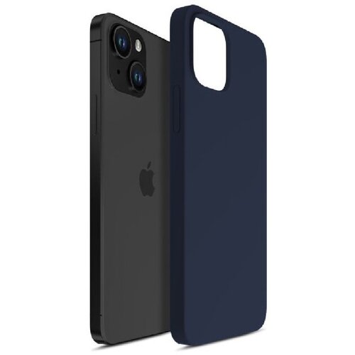 Etui 3MK Silicone Case Dark Navy do Apple iPhone 15 Granatowy