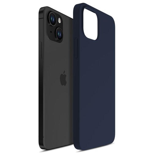 Etui 3MK Silicone Case Dark Navy do Apple iPhone 15 Plus Granatowy