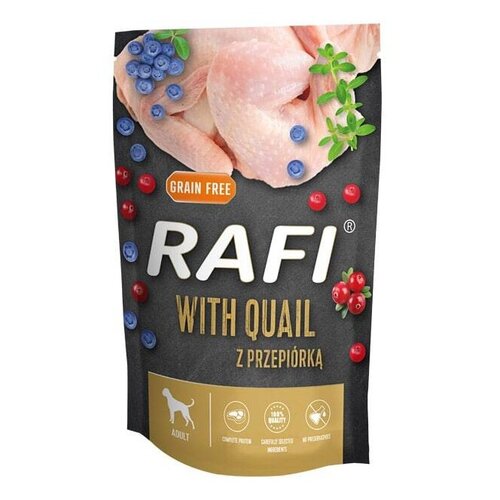 Karma dla psa RAFI z przepiórką, borówką i żurawiną 500 g