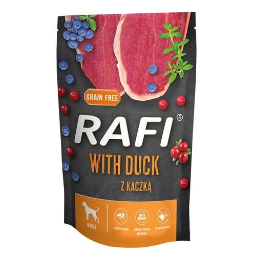 Karma dla psa RAFI z kaczką, borówką i żurawiną 500 g