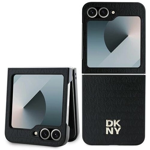 Etui DKNY Repeat Pattern Stack Logo do Samsung Galaxy Z Flip 6 Czarny