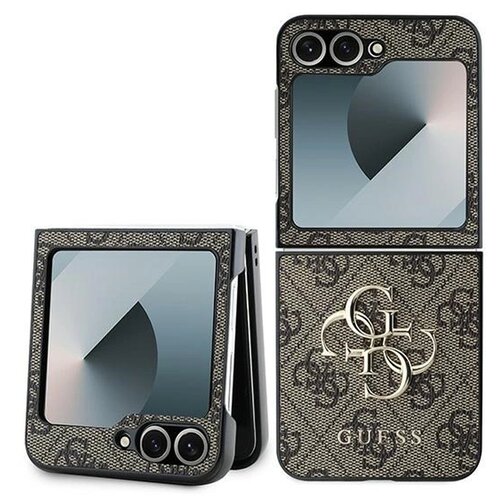 Etui GUESS 4G Metal Logo do Samsung Galaxy Z Flip 6 Brązowy